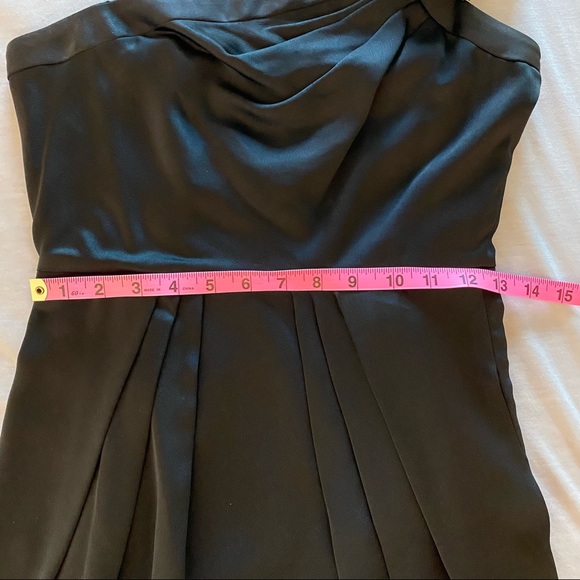 BCBGMaxAzria | Zippered One Shoulder Mini Dress - Black | Size 2 - Picture 12 of 15